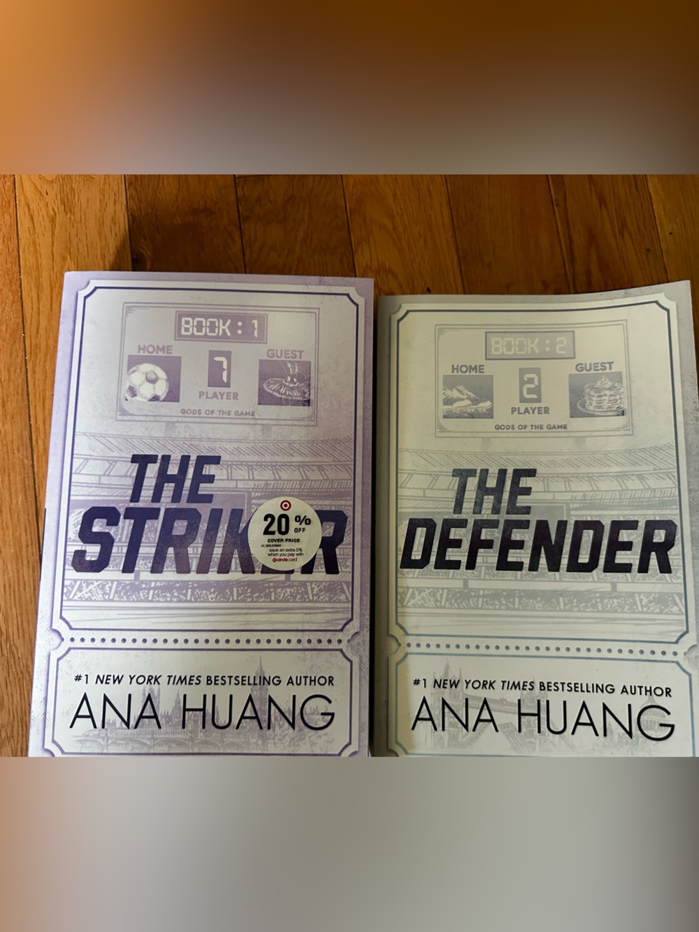 The Striker & The Defender by Ana Huang — Purple and Light Gray Covers